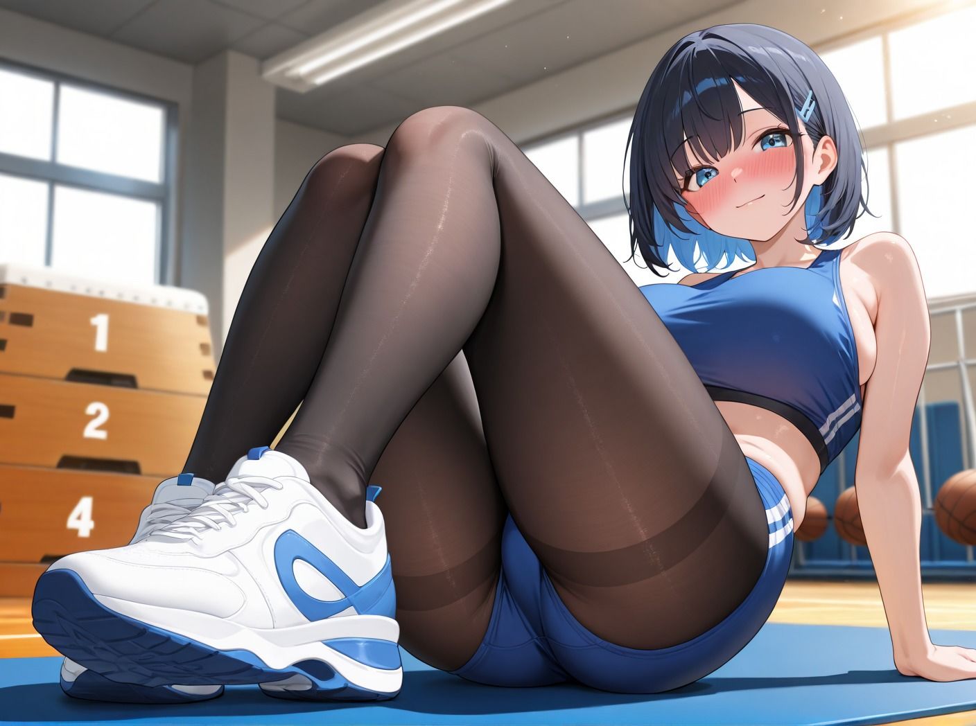 サンプル画像1:〜性処理合宿〜陸上部員が下半身強化合宿で快楽に溺れる(あんことミルクセーキ) [d_618028]