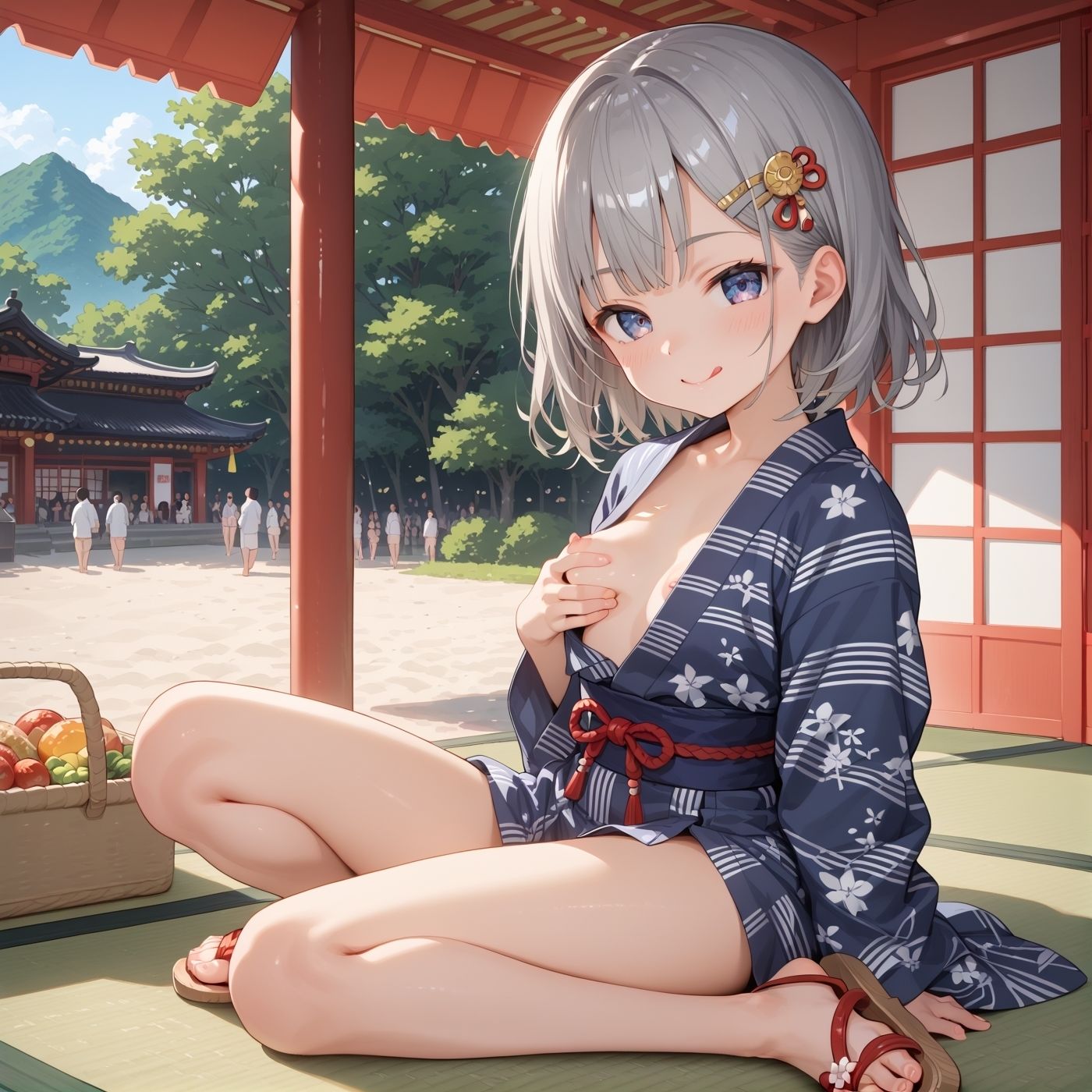 サンプル画像4:浴衣、、、どう？【浴衣美少女2の厳選CG500枚収録】(アオとハル) [d_618248]