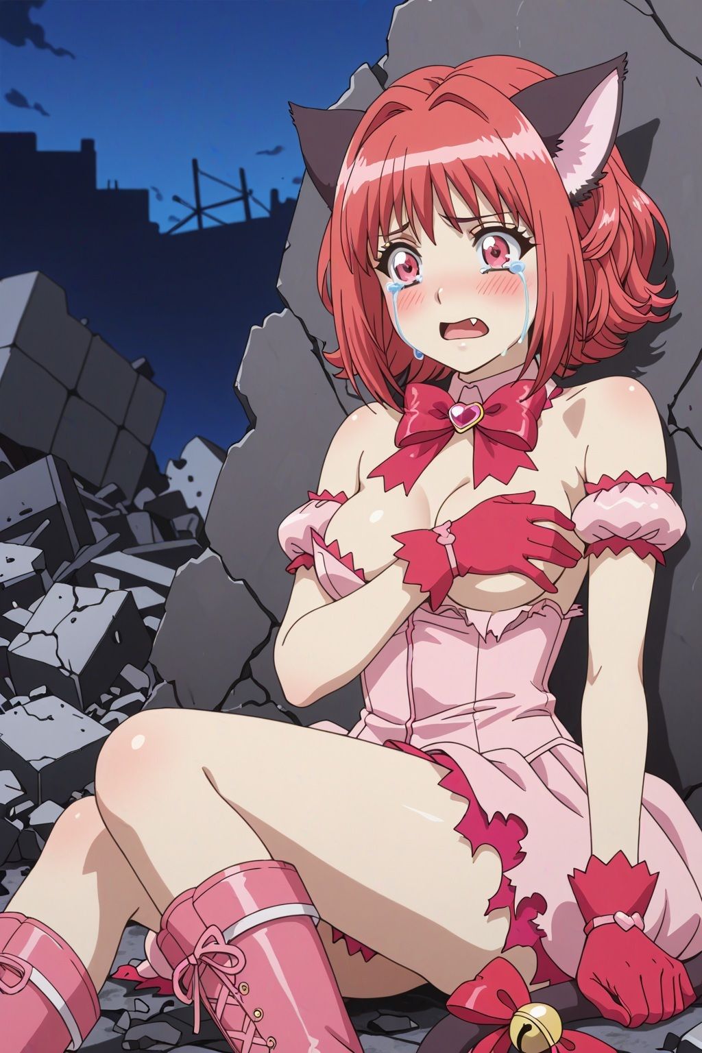 サンプル画像6:変身ヒロイン×辱 東京ミュウ●ュウ イチゴ敗北初セックス(ライトフィニッシュ) [d_618309]