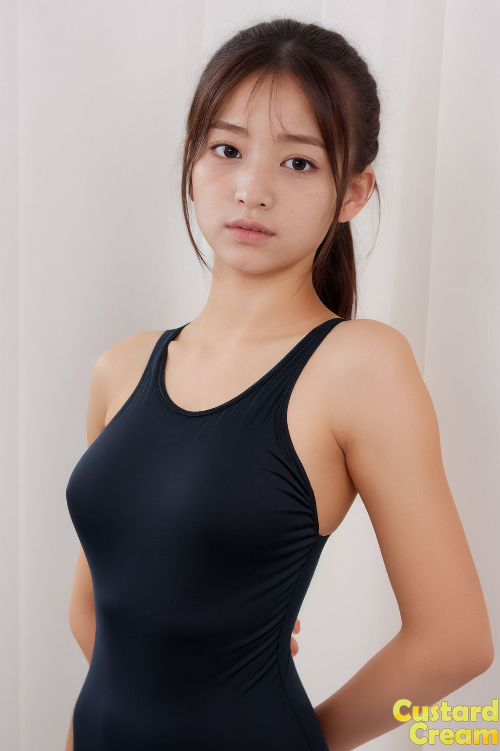 サンプル画像6:【動画巨乳スク水】巨乳スク水美女たちのヌード撮影会で胸を揺らす(ぽるえち) [d_618587]