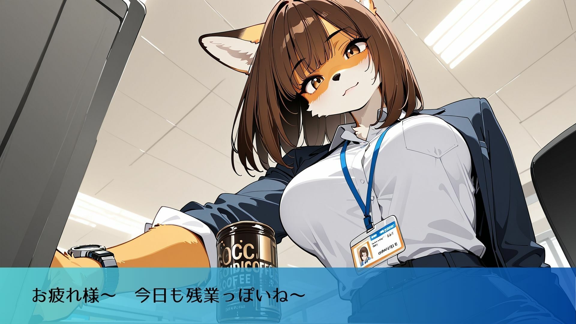 ケモ同期ちゃんと残業中に「休憩」するのが定番になっちゃったCG集 画像1
