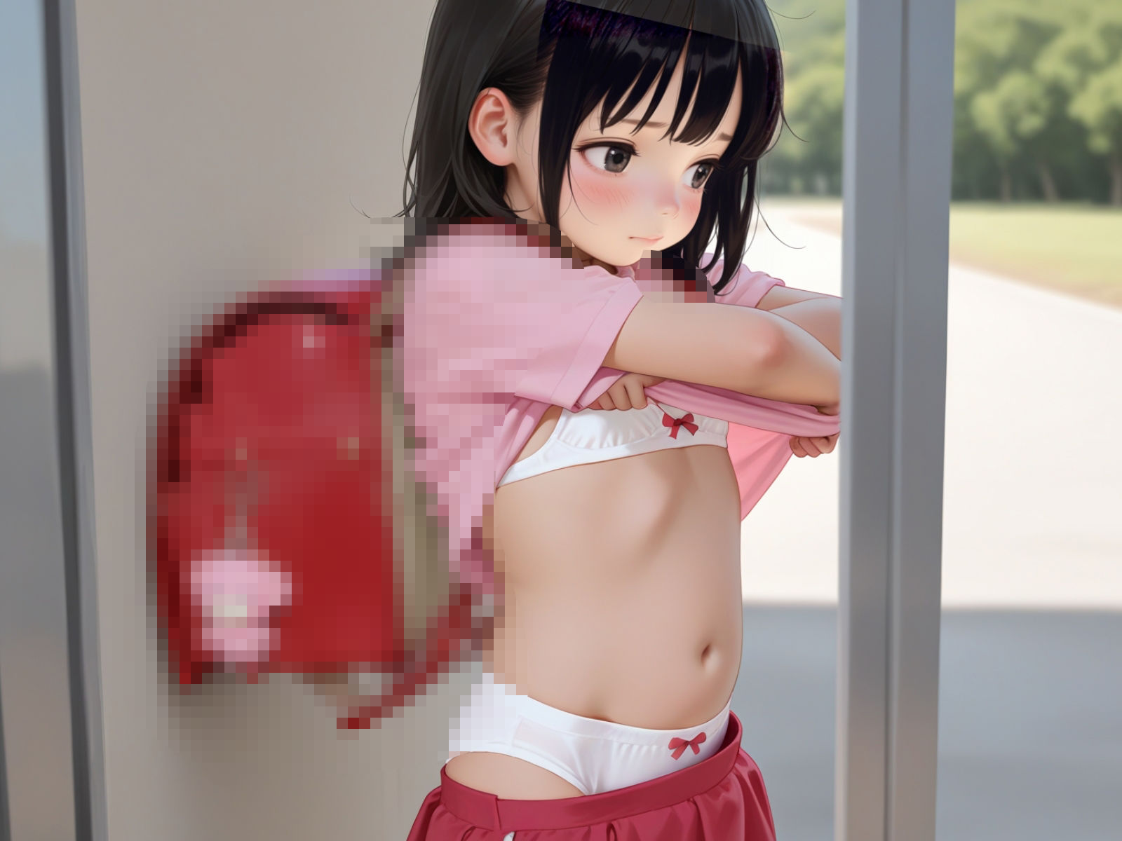 野外で生着替えもろ見えおまんこ2