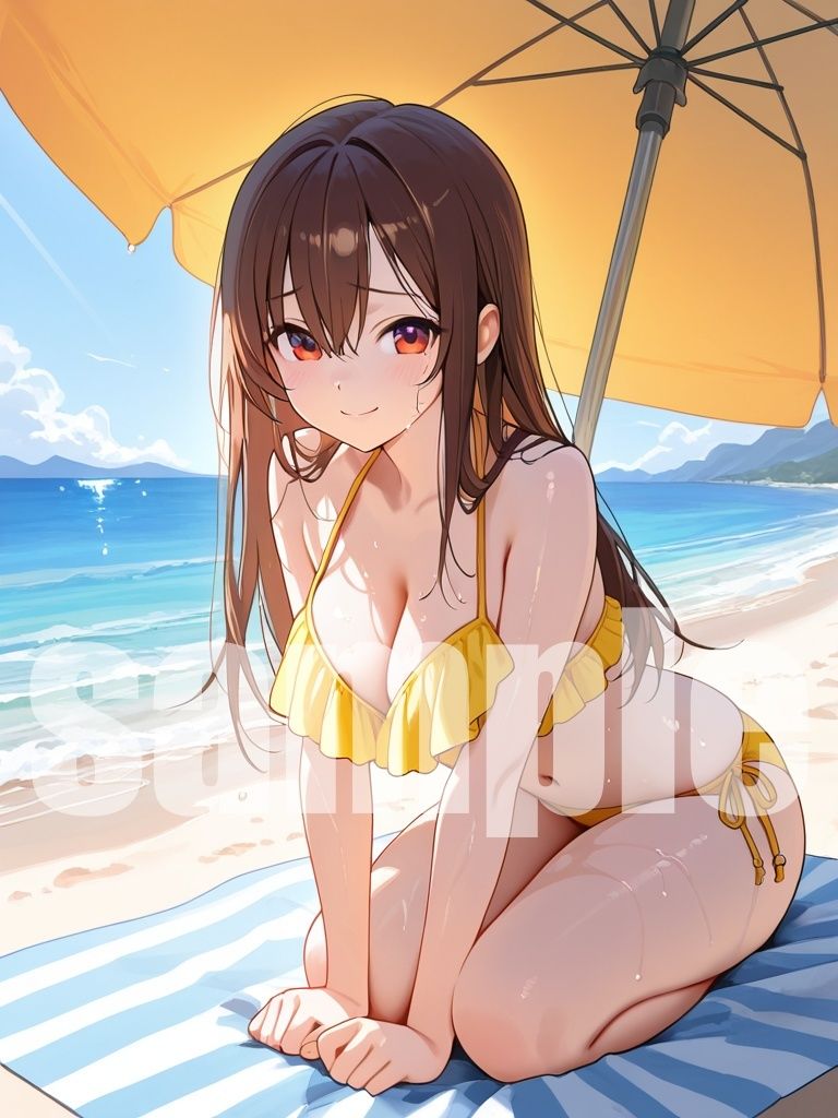 サンプル画像2:朝から海でパパ活〜汗ばむばかり〜(8ゲート) [d_618739]