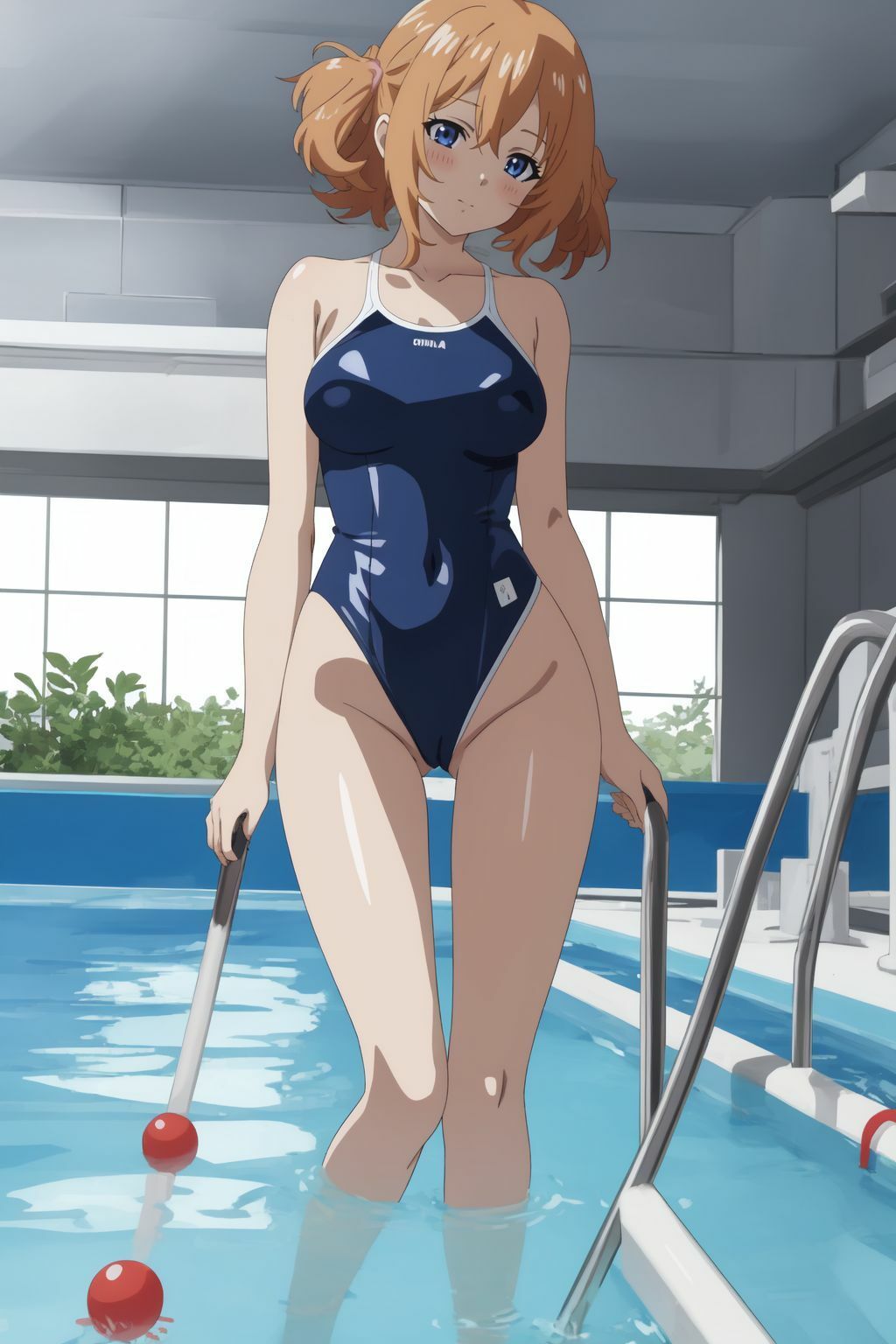 水泳部女子達がチ○ポをスク水騎乗位でザーメンまみれのオマ○コ水泳大会 画像1