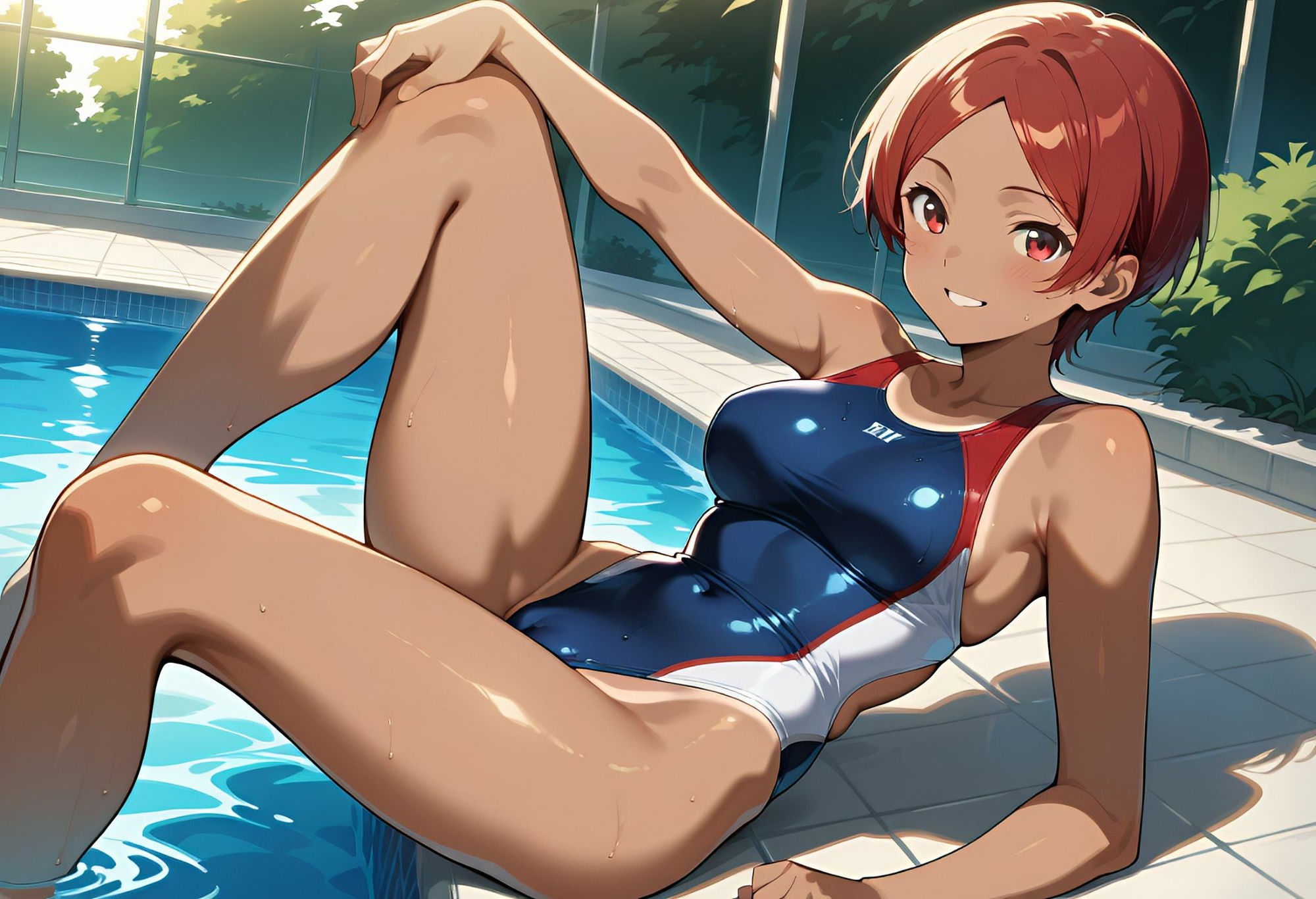 サンプル画像1:禁断のプール〜水泳部エースの淫らな秘密〜(オキアニクリエーション) [d_618817]