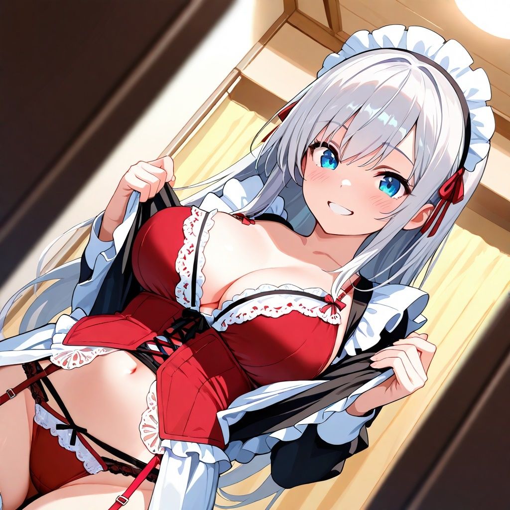 潜入女子更衣室  メイド生着替え中 画像5