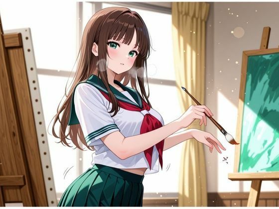 パンミセ学園【美術部編】〜女子校生が描かれたヌード射精大会〜 画像2
