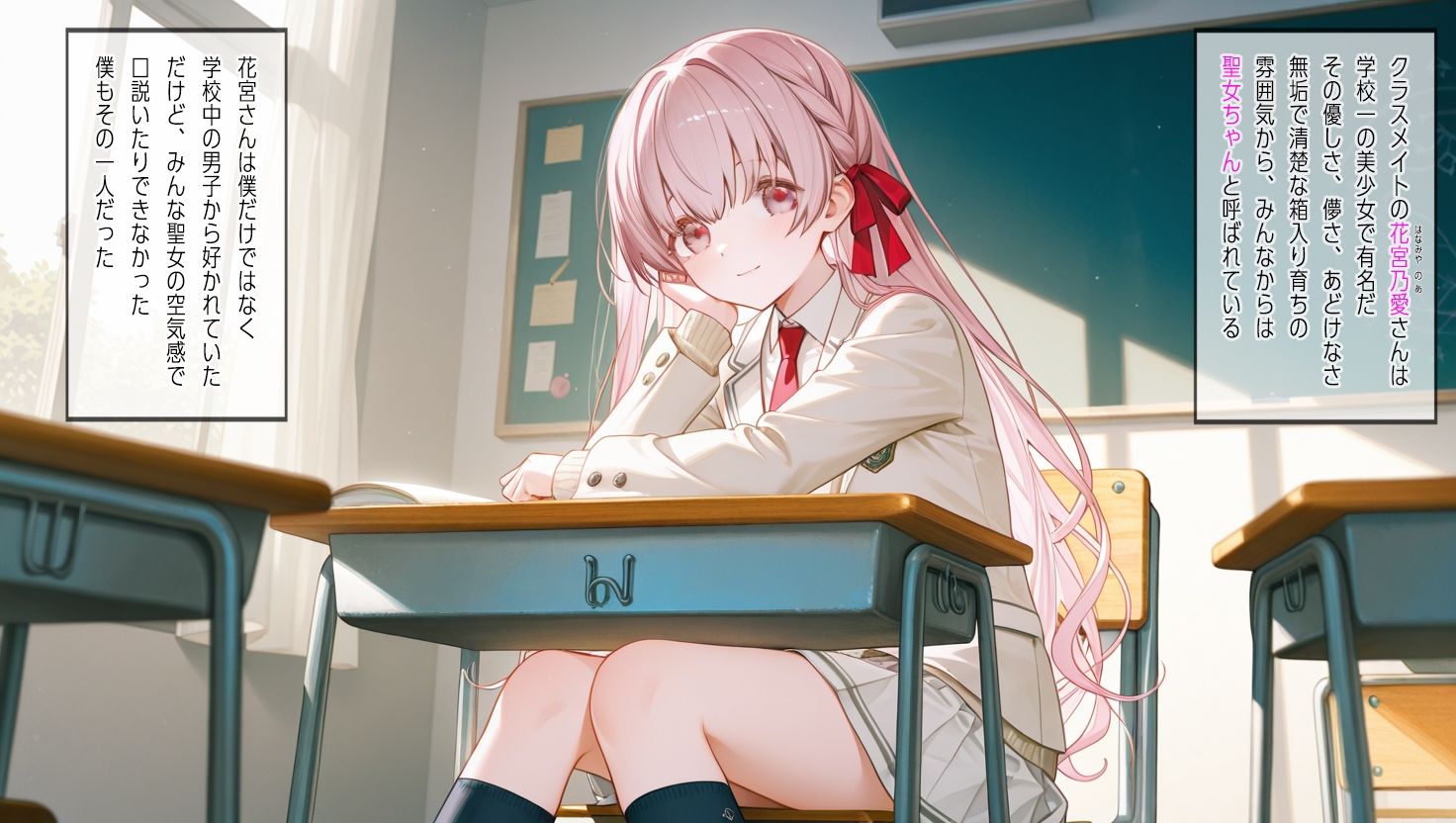 サンプル画像1:学校一の美少女聖女ちゃんにみんなでHなお願い（※学校を休んでいた僕以外が）してみた(DONDONBLUE) [d_619208]