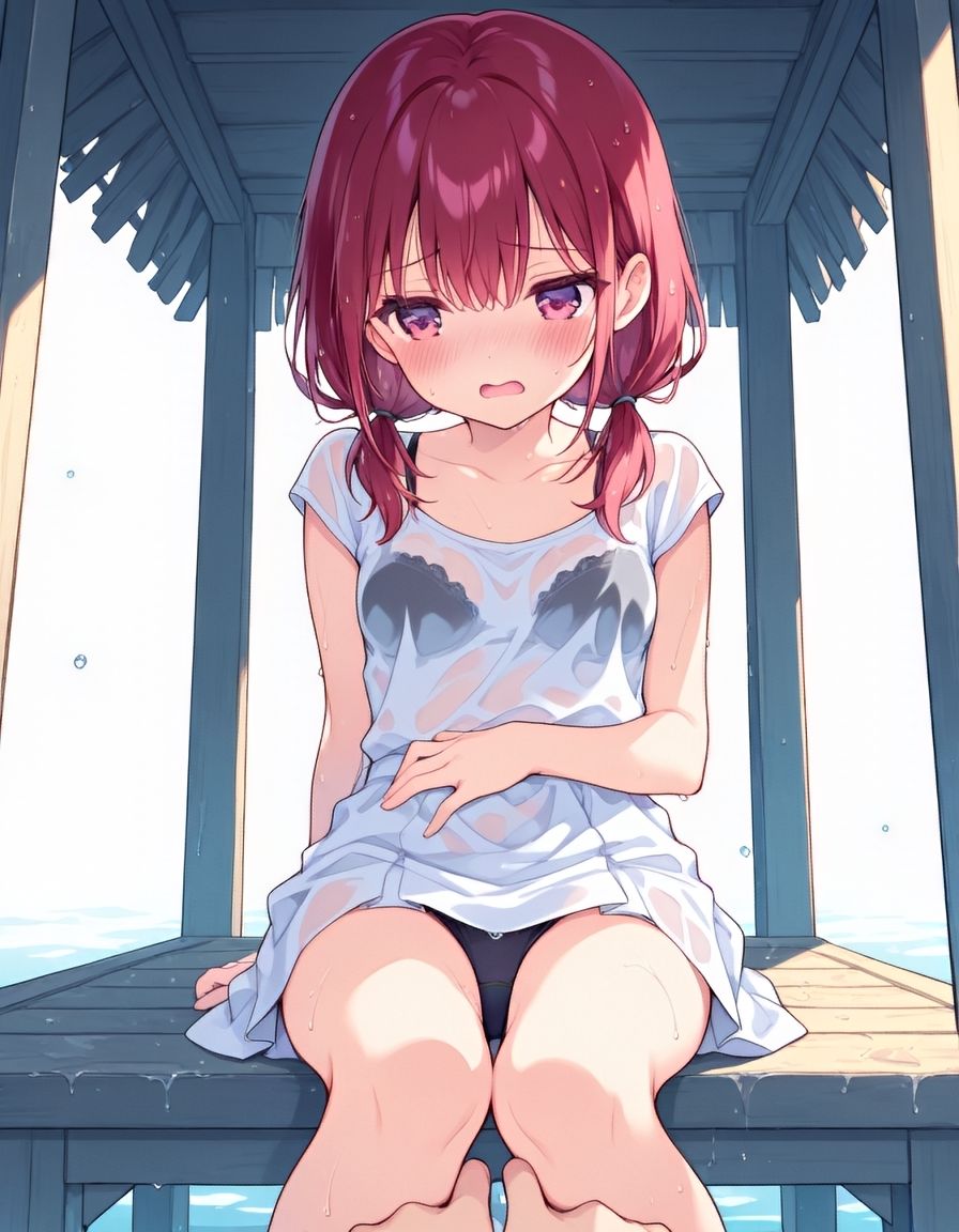 サンプル画像3:『えっちなカノジョと、ひみつのなつやすみ。vol.2』〜びしょ濡れカノジョと、雨宿りえっち 〜(ひかるーな) [d_619253]