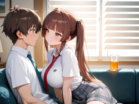 サンプル画像1:先輩彼女と制服着たまま夏の想い出に孕むまで種付けセックス(ママコチャ) [d_619301]