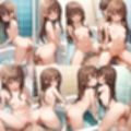大学生の貧乳彼女とお風呂エッチ【500枚】