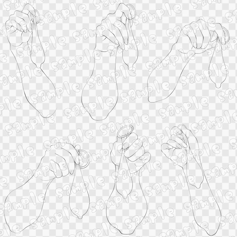 線画素材集［手］2_3