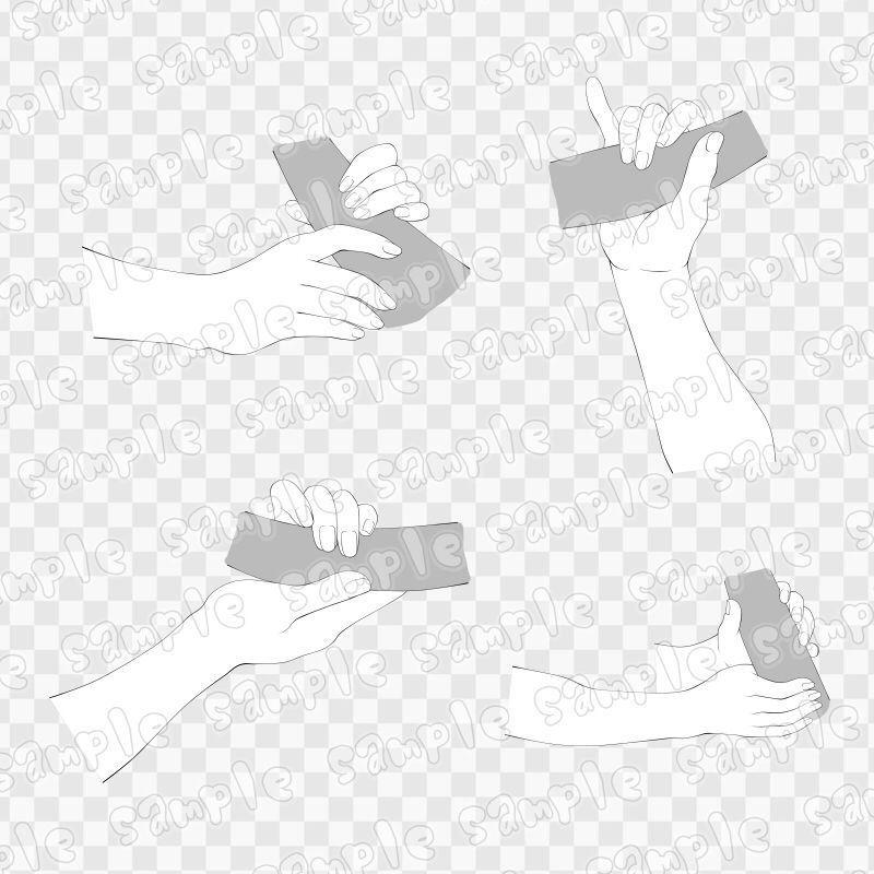 線画素材集［手］5_1