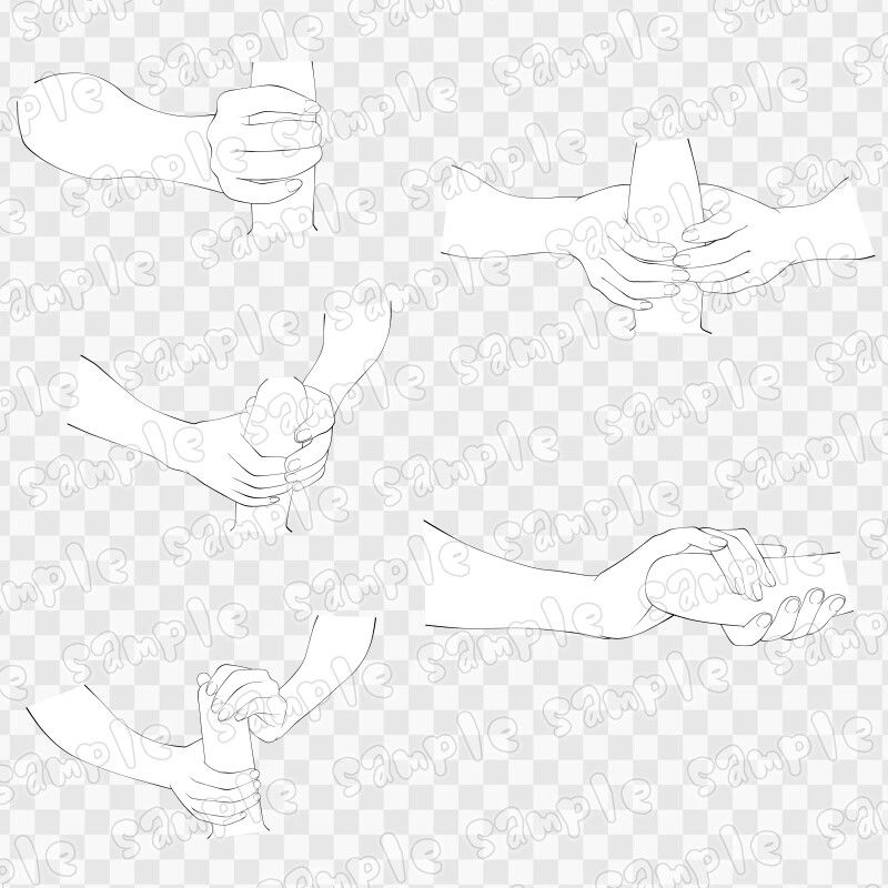 線画素材集［手］6 画像2
