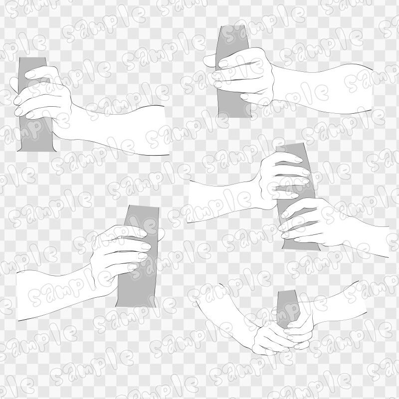 線画素材集［手］7 画像1