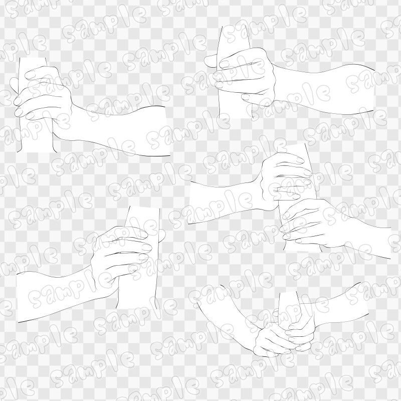 線画素材集［手］7 画像2