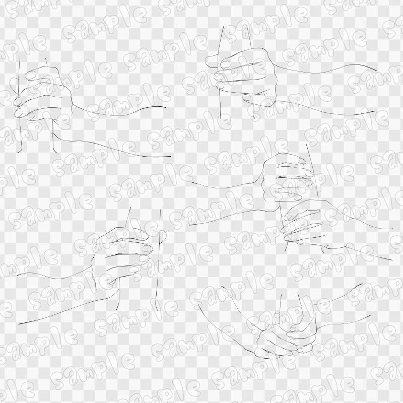 線画素材集［手］7 画像3