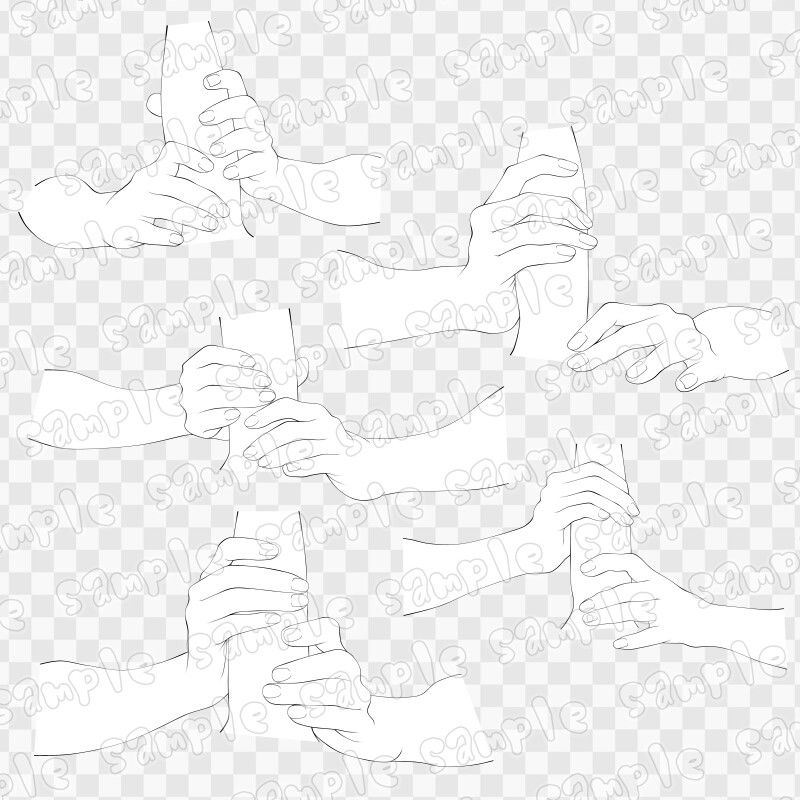 線画素材集［手］8 画像2