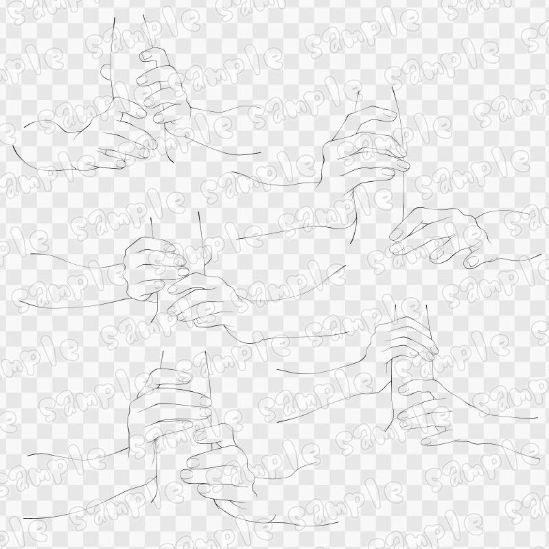 線画素材集［手］8 画像3