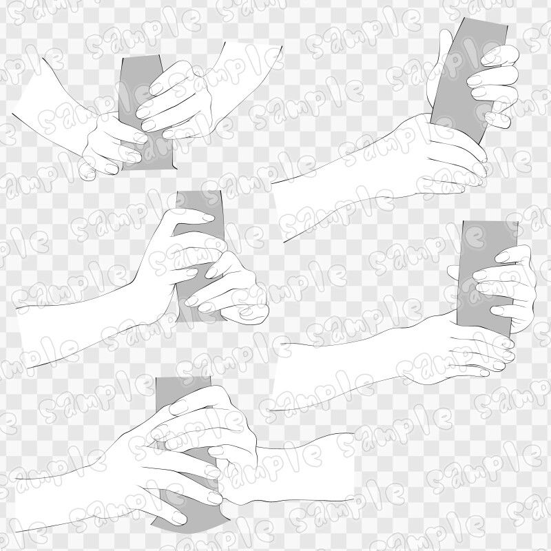 線画素材集［手］9 画像1