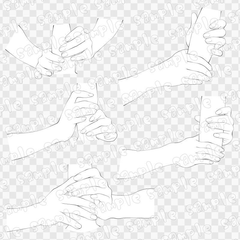 線画素材集［手］9 画像2