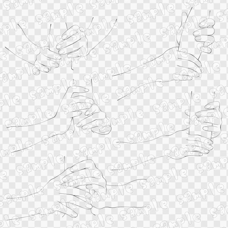 線画素材集［手］9 画像3
