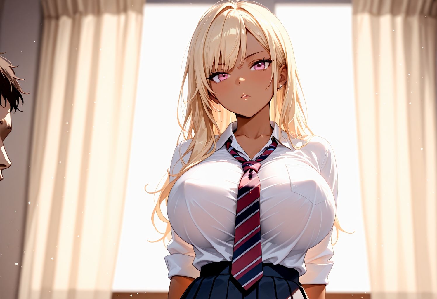 サンプル画像1:黒ギャルの弱みを握って精液搾り取ってもらった(おたまんじゅう) [d_619384]