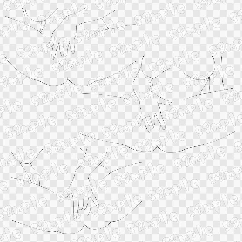 線画素材集［手］10 画像2