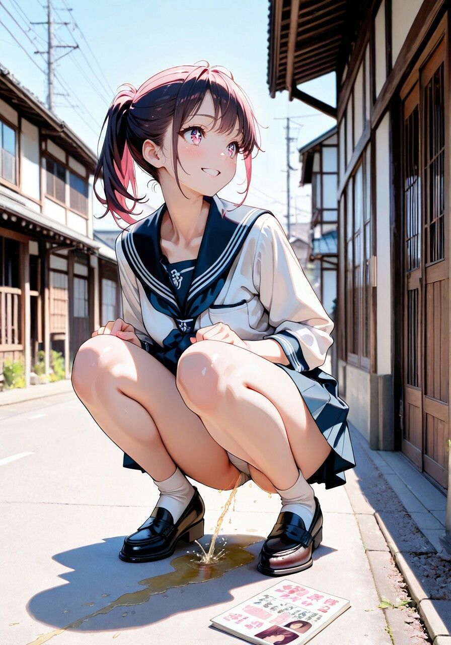 サンプル画像5:【無修正フルボイス4Kアニメ】制服美少女限定『おもらし探偵』汚（お）パンツを濡らす秘密の瞬間 『質問』目の前で美少女突然おもらしをしたらあなたはどうする？(ねこの穴) [d_619619]