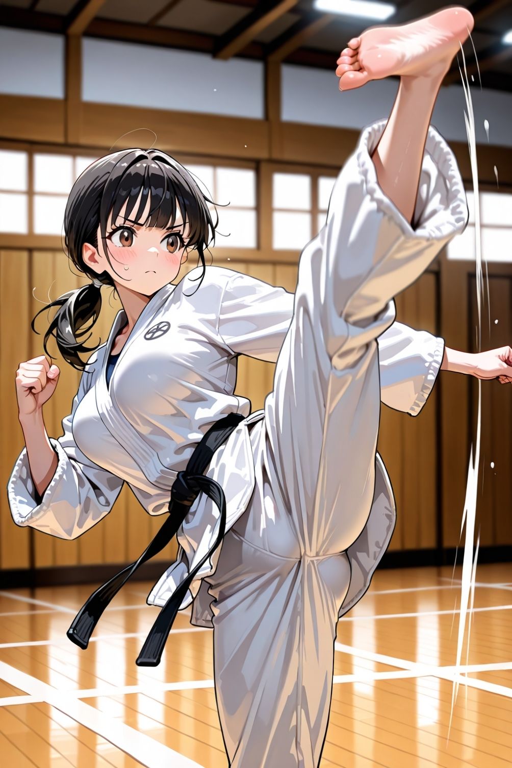 サンプル画像1:黒帯娘を力づくでものにする(欲望の花園) [d_619629]