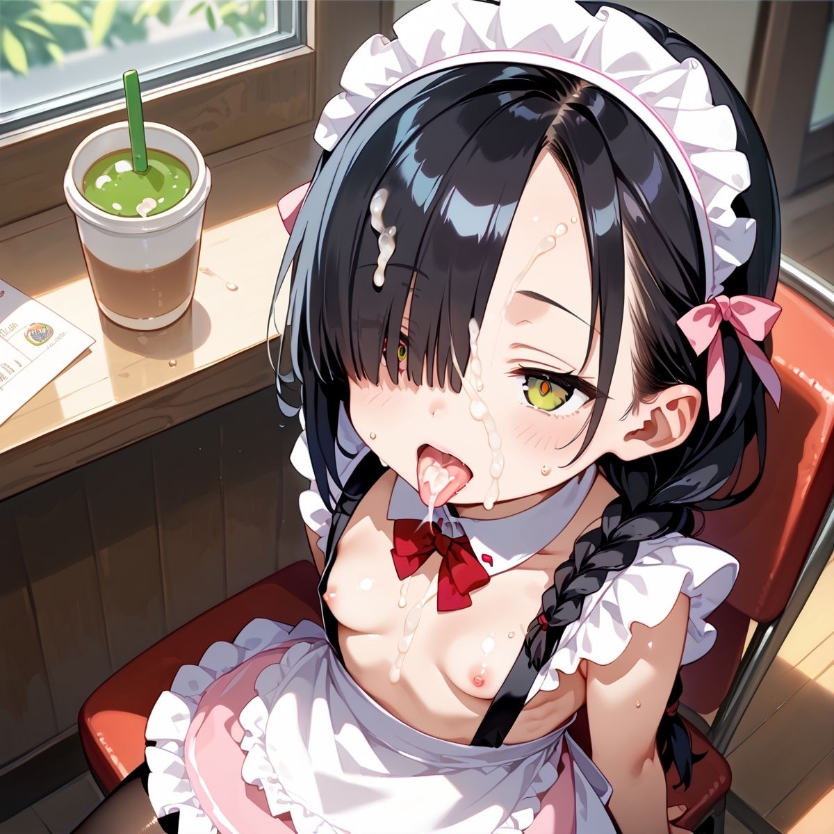 目隠れ陰キャ貧乳メイド！カフェで中出しパート14
