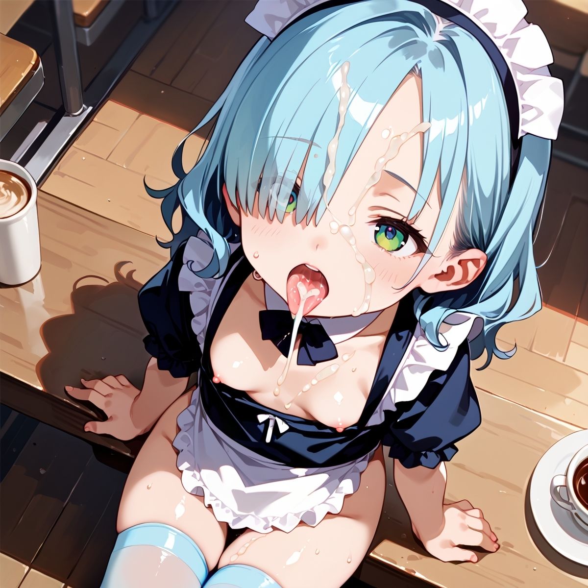 目隠れ陰キャ貧乳メイド！カフェで中出しパート16