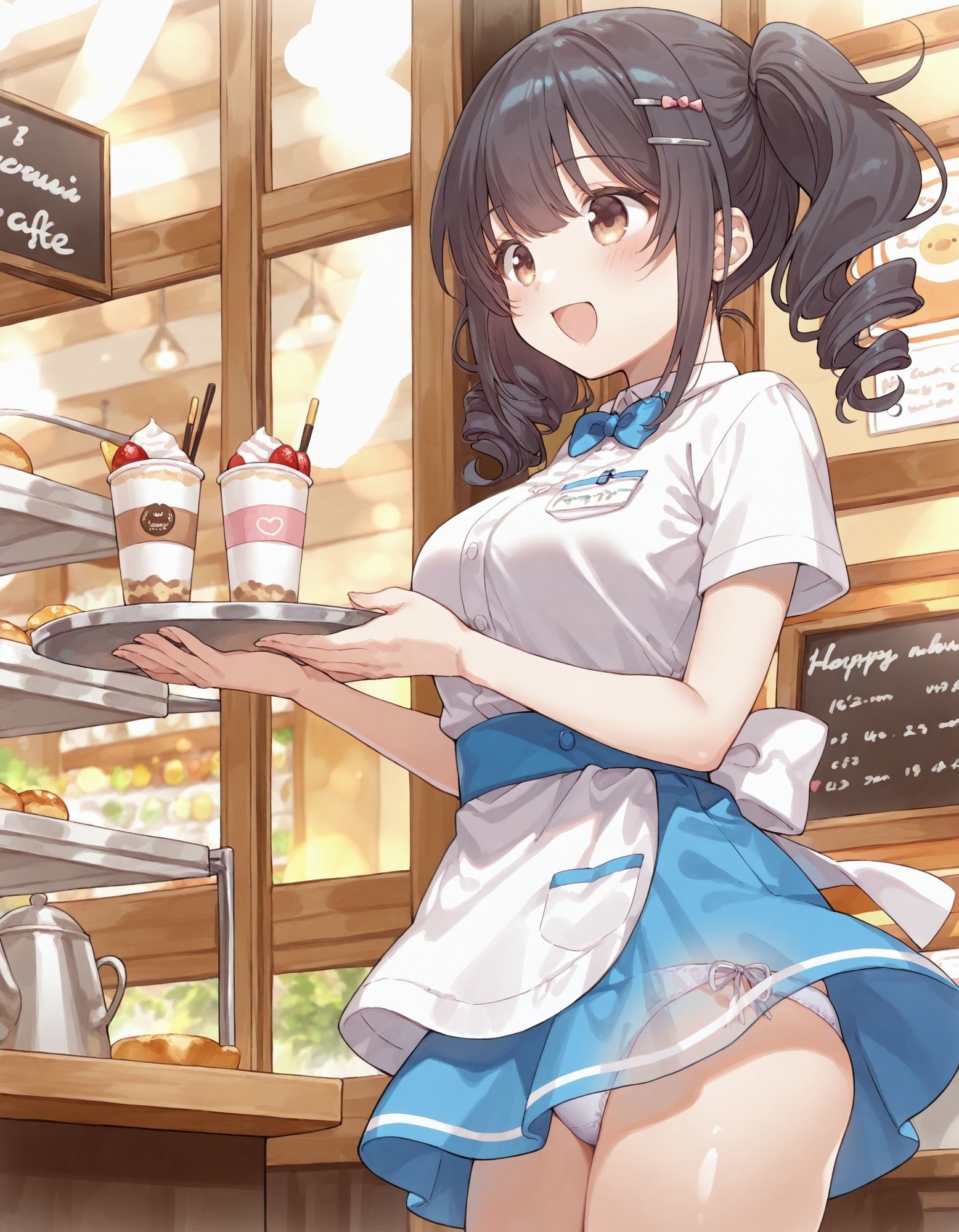 サンプル画像2:河〇まこのパンチラ〜ウェイトレス編〜(D.P.H.) [d_619745]