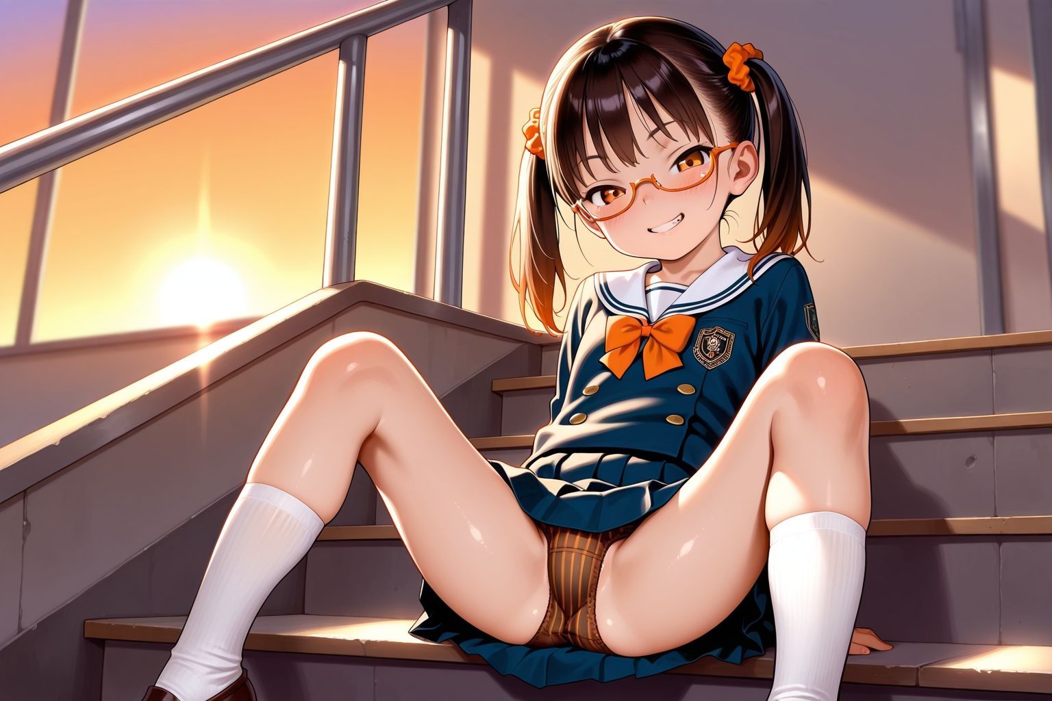 サンプル画像2:見せつけガールズ☆ツインテール階段編＋（プラス）(カズン) [d_619746]