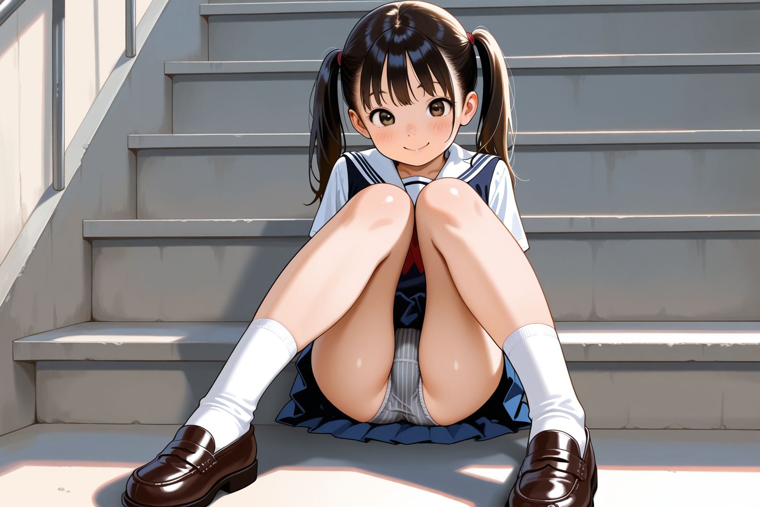 サンプル画像4:見せつけガールズ☆ツインテール階段編＋（プラス）(カズン) [d_619746]