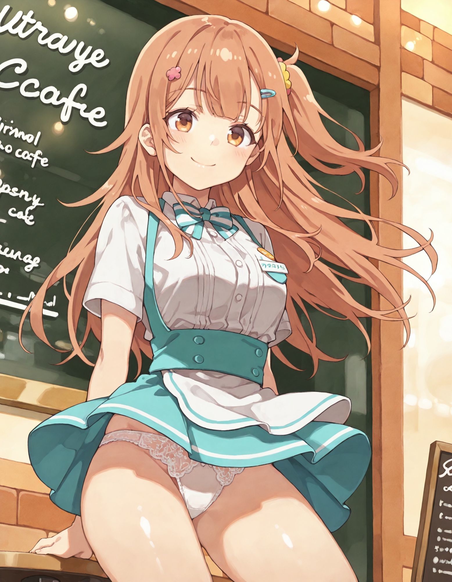 サンプル画像2:小〇しのんのパンチラ〜ウェイトレス編〜(D.P.H.) [d_619756]