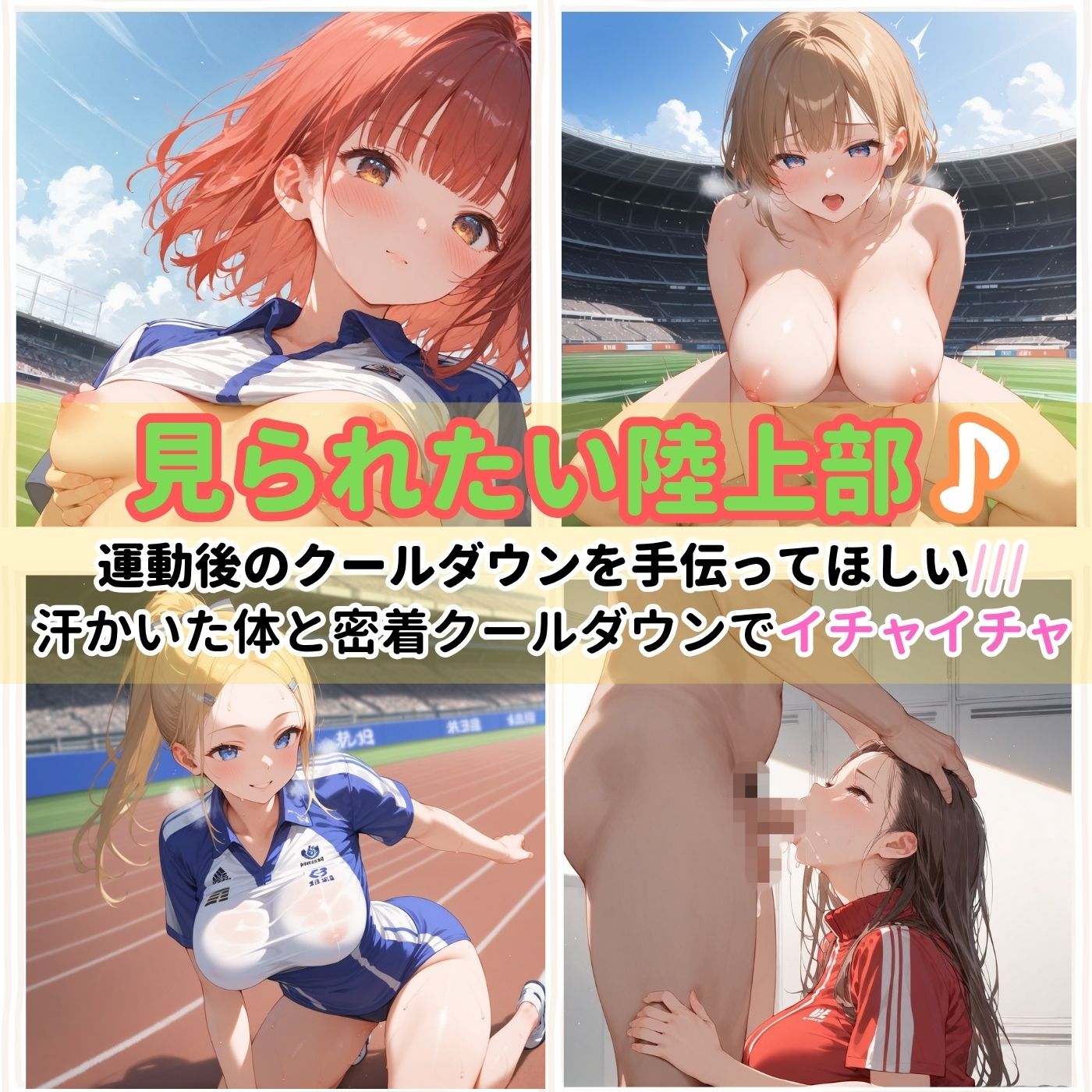 サンプル画像3:学園性活！クールダウンに手伝って！陸上部 vol.9【運動着美少女の厳選CG300枚収録】(アオとハル) [d_619837]