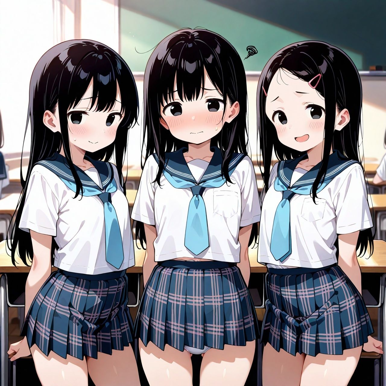 サンプル画像3:つるぺたビッチ【ハーレム学園 高画質 中出し R18】(ピチッとアワビ) [d_619885]