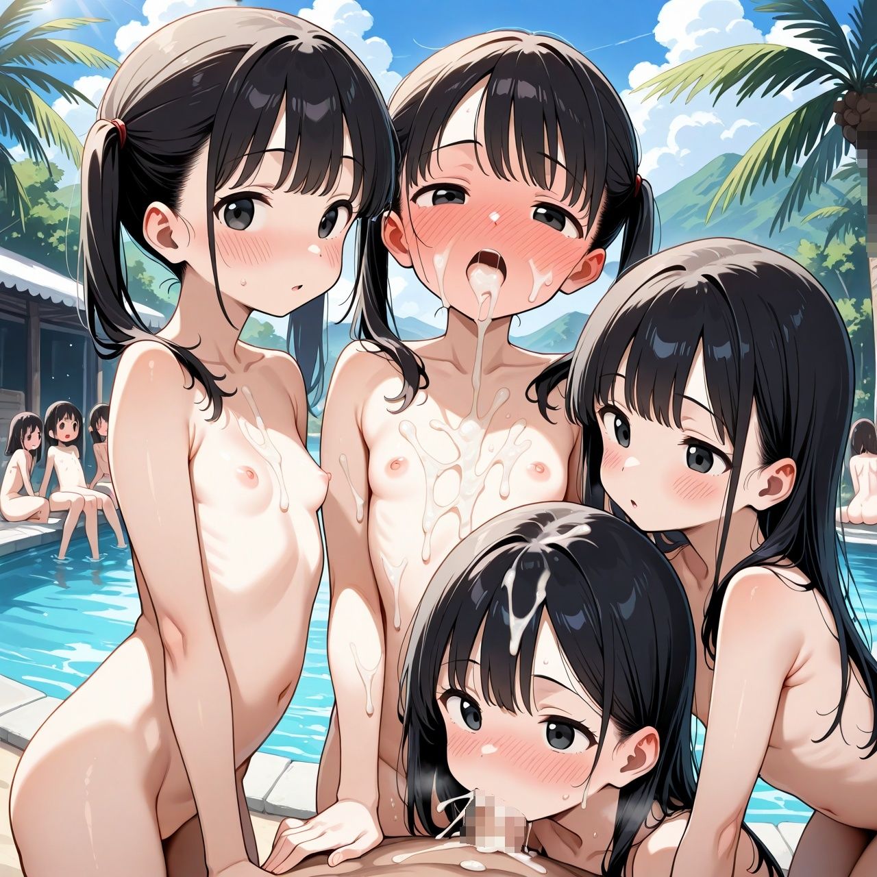 サンプル画像6:つるぺたビッチ【ハーレム学園 高画質 中出し R18】(ピチッとアワビ) [d_619885]