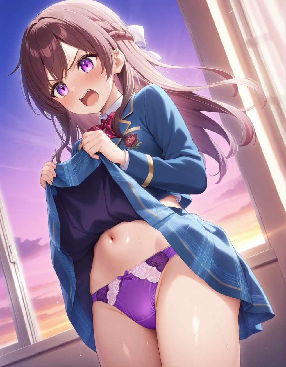 嫌な顔でパンツ見せてくるブレザー 画像8