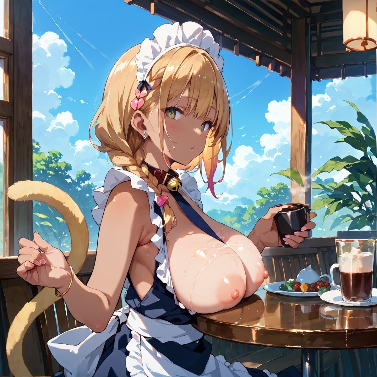 巨乳黒ギャル猫耳メイドH!Vol.5 画像2