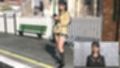 【△100●100】学業成績学年一位の二階堂沙耶・県警からの事情聴取で、自らの盗撮被害動画の確認を強いられる:Vol.R001『早朝の駅のホームでスカート内を盗撮されまくっている様子』