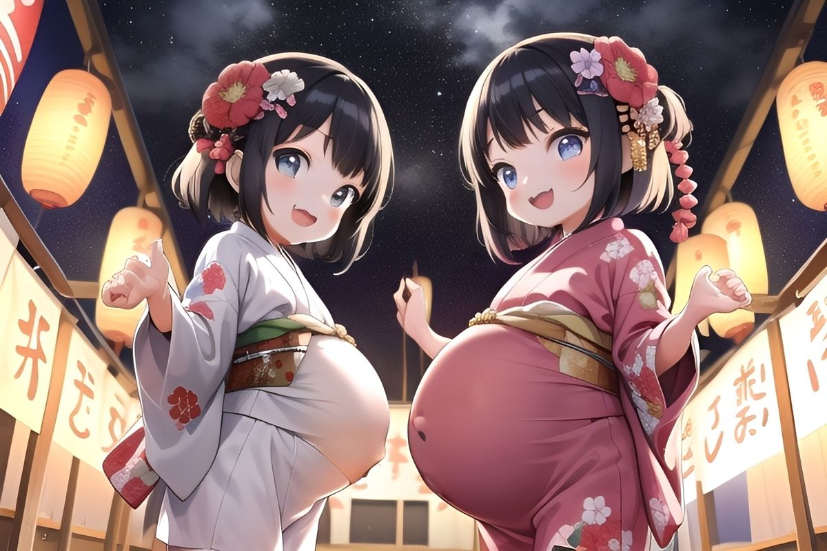 サンプル画像1:妊婦ちゃん夏祭り(髀肉) [d_620049]