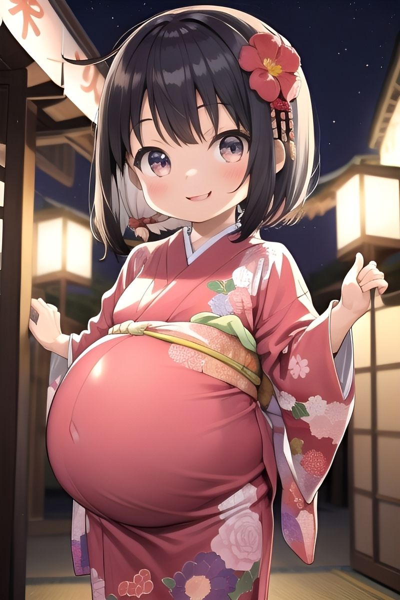 サンプル画像4:妊婦ちゃん夏祭り(髀肉) [d_620049]