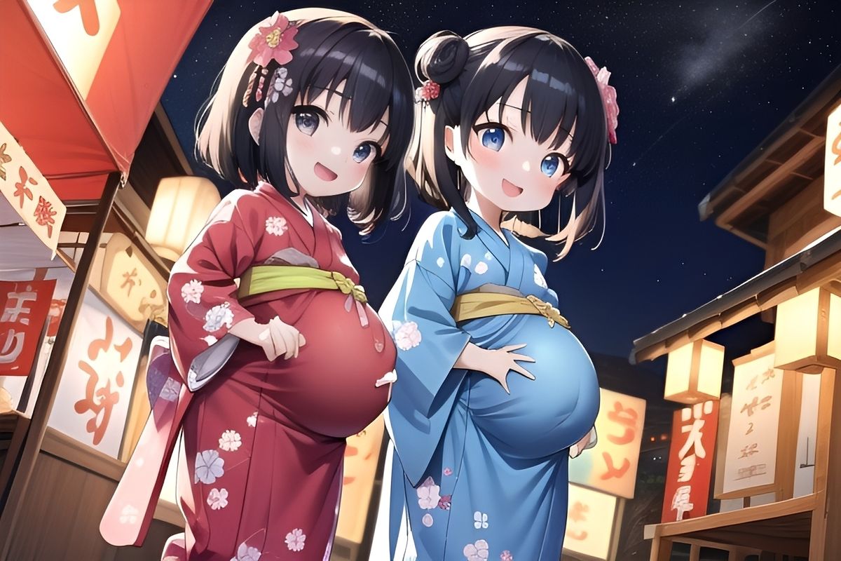 サンプル画像5:妊婦ちゃん夏祭り(髀肉) [d_620049]