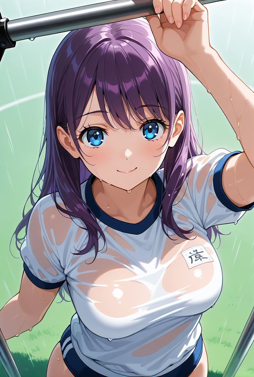 サンプル画像1:濡れ透け図鑑 – 体育着編 A組  〜びしょびしょでまだ帰れない〜(月夜にだけ許されること) [d_620262]