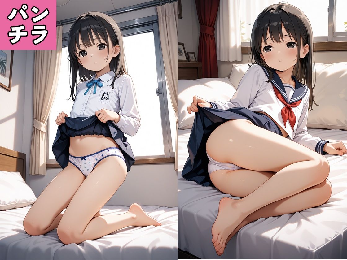 【ご褒美の国】同人CG・AI『ロリ女子校生と性処理〜つるぺた教え子をおパンツ越しに生ハメ種付け放題〜【処女】【快楽堕ち】【性指導】【アヘ顔】』2