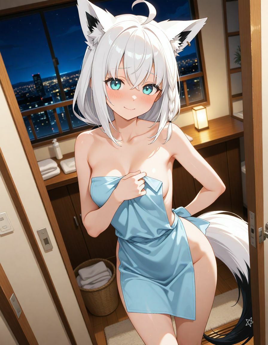 白〇フブキ  同棲彼女とお風呂えっち 画像8