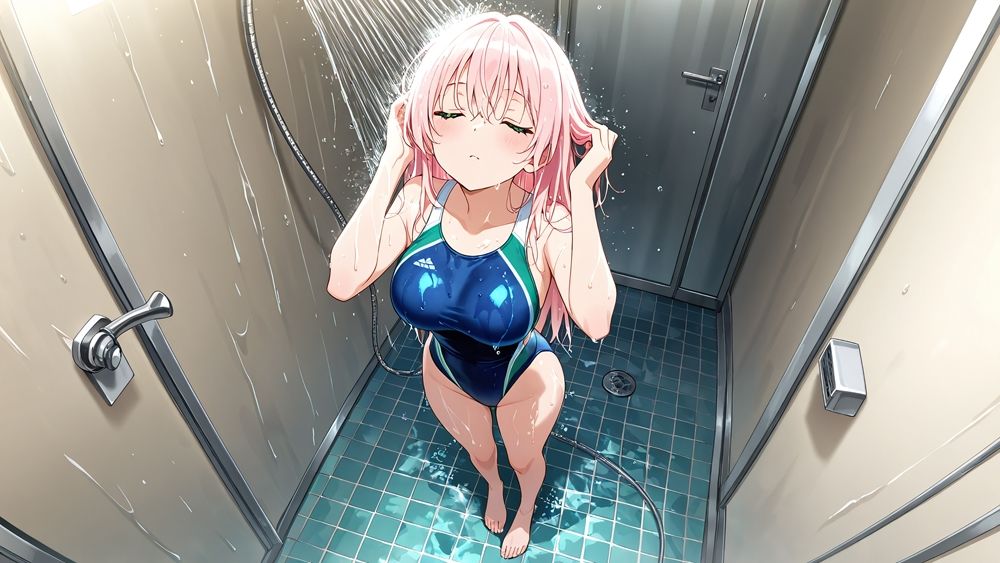 【500枚】桃髪銀髪爆乳水泳部が新コーチに全身性感開発【FANZA専売】 画像5