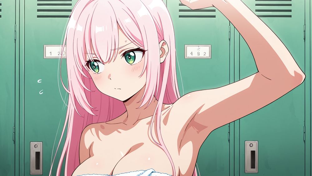 【500枚】桃髪銀髪爆乳水泳部が新コーチに全身性感開発【FANZA専売】 画像9
